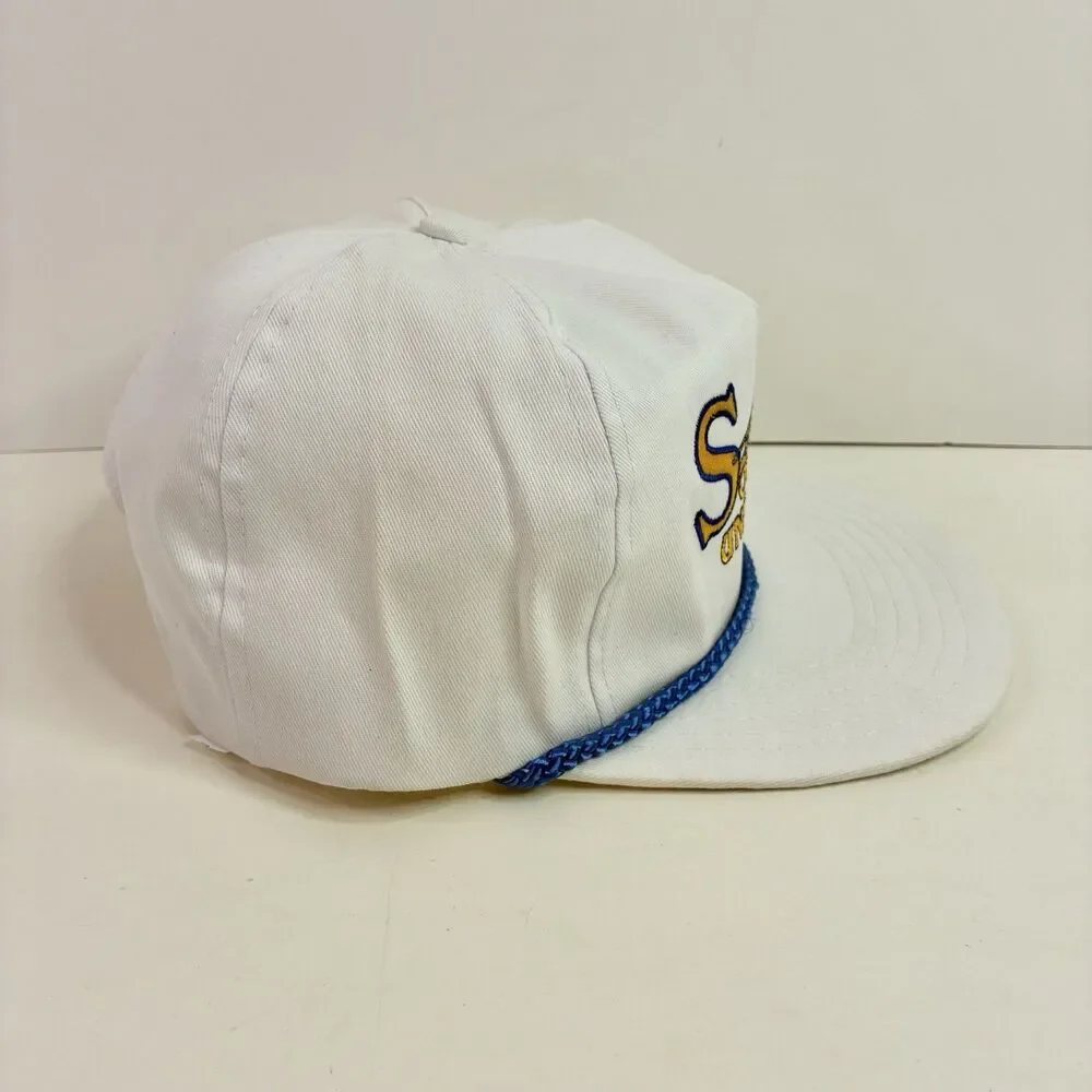 Vintage Southern University Jaguars White Hat Cap Snapback Cap 90s HBCU *READ*
